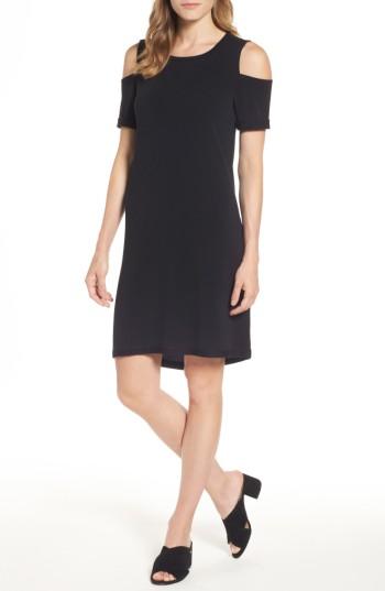 Women's Caslon Cold Shoulder Shift Dress - Black