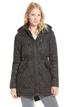 Women's Vince Camuto Detachable Hood Quilted Anorak - Black