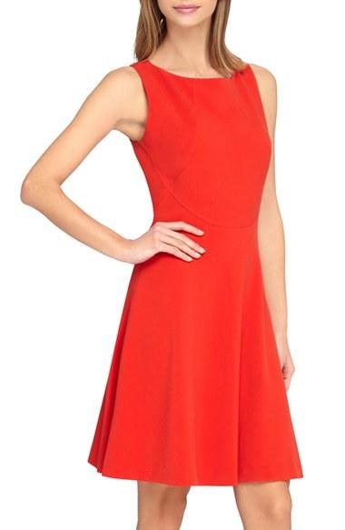 Women's Tahari Seamed Knit Fit & Flare Dress