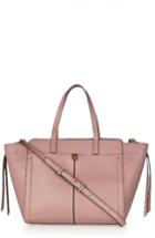 Topshop Harlow Winged Faux Leather Satchel - Pink
