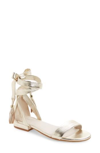 Women's Kenneth Cole New York Valen Tassel Lace-up Sandal .5 M - Metallic