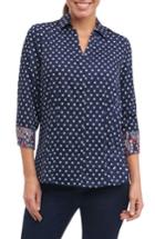 Women's Foxcroft Taylor Classic Dot Non-iron Cotton Shirt