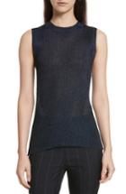 Women's Rag & Bone Halsey Metallic Sweater Tank, Size - Blue