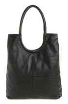 Topshop Oversized Top Handle Leather Tote - Black