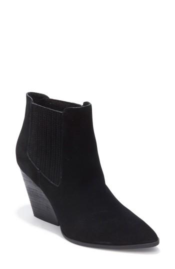 Women's Adam Tucker Mason Wedge Bootie .5 M - Black