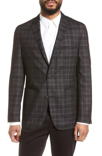 Men's Vince Camuto Delaria Plaid Wool Blend Jacket
