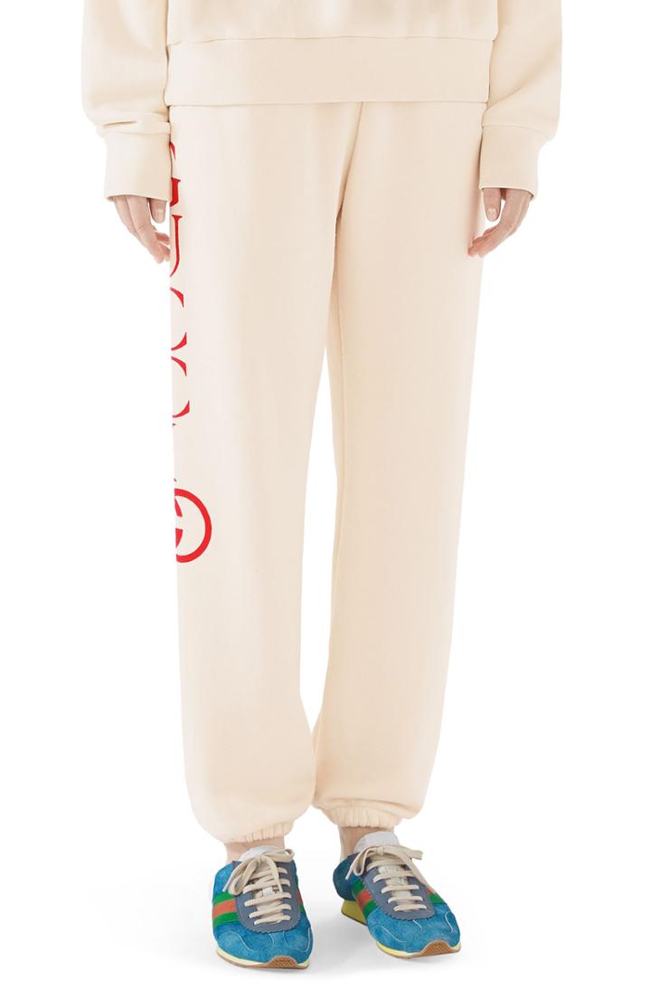 Women's Gucci Logo Sweatpants - Ivory