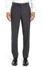 Men's Ted Baker London Jefferson Flat Front Solid Wool Trousers