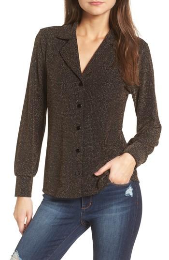 Women's Leith Shimmer Blouse - Metallic