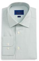 Men's David Donahue Trim Fit Check Dress Shirt .5 32/33 - Orange