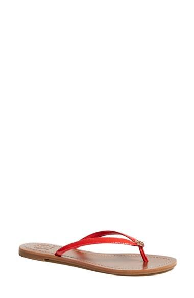Women's Tory Burch 'terra' Flip Flop M - Red