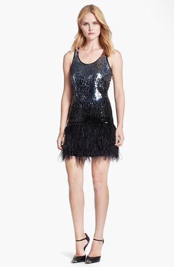 Michael Michael Kors Sequin & Feather Tank