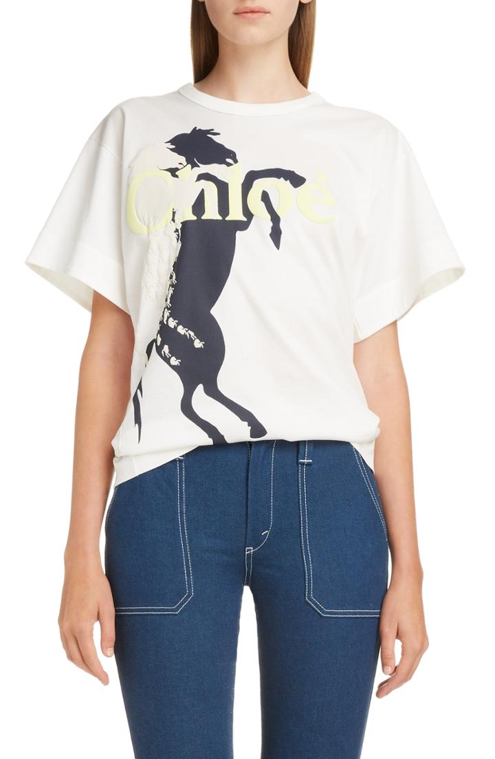 Women's Chloe Horse Graphic Logo Tee