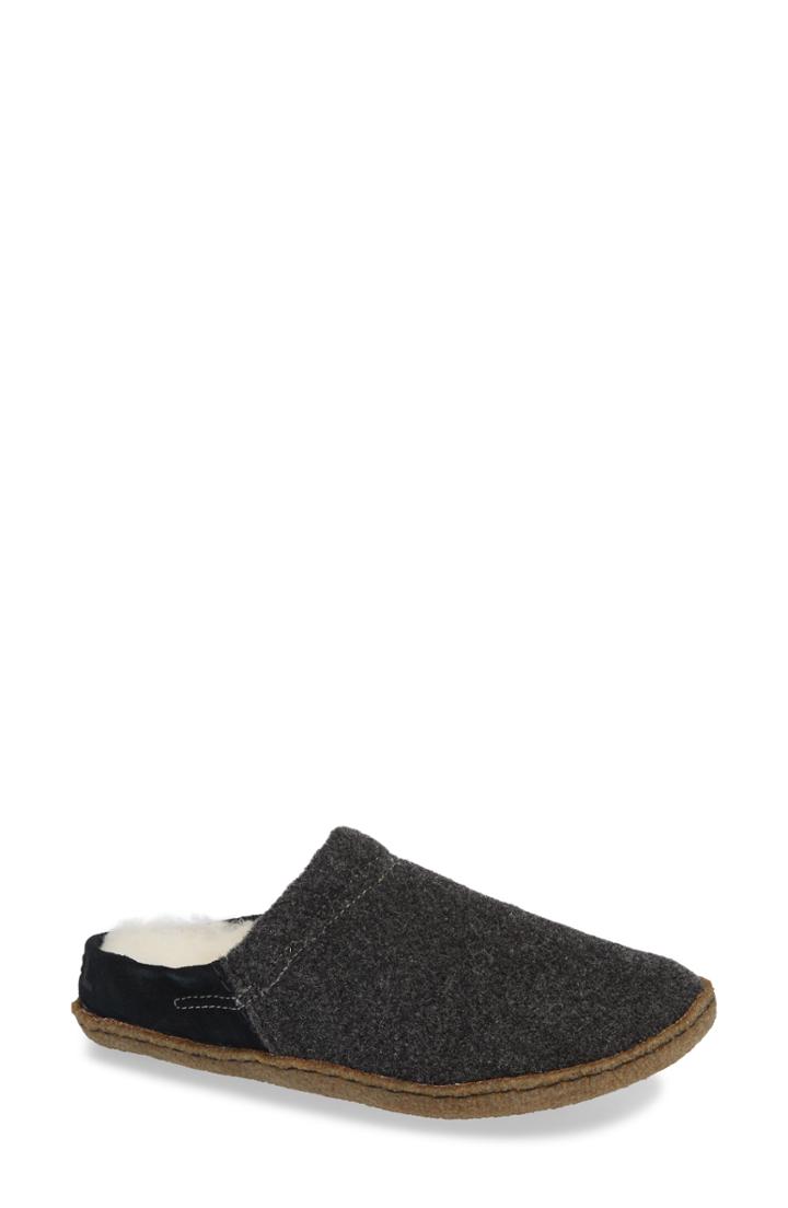 Women's Sorel Nakiska Scuff Slipper M - Black
