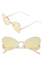 Women's Sunnyside La 56mm Heart Sunglasses - Yellow
