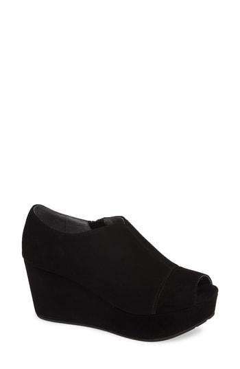 Women's Chocolat Blu Weaver Open Toe Platform Bootie M - Black