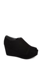 Women's Chocolat Blu Weaver Open Toe Platform Bootie M - Black