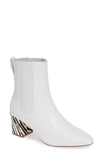 Women's Matisse Off Duty Genuine Calf Hair Chelsea Bootie M - White
