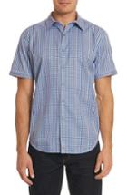 Men's Robert Graham Palma Classic Fit Plaid Sport Shirt - Blue