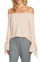 Women's 1.state The Cozy Tie Sleeve Off The Shoulder Sweater