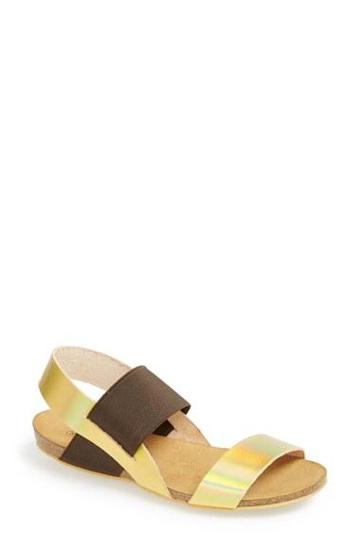 Mtng Originals 'annie' Colorblock Sandal Gold/ Mocha