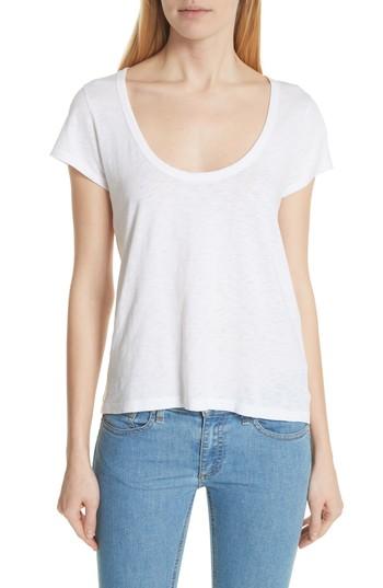 Women's Rag & Bone/jean U-neck Tee, Size - White