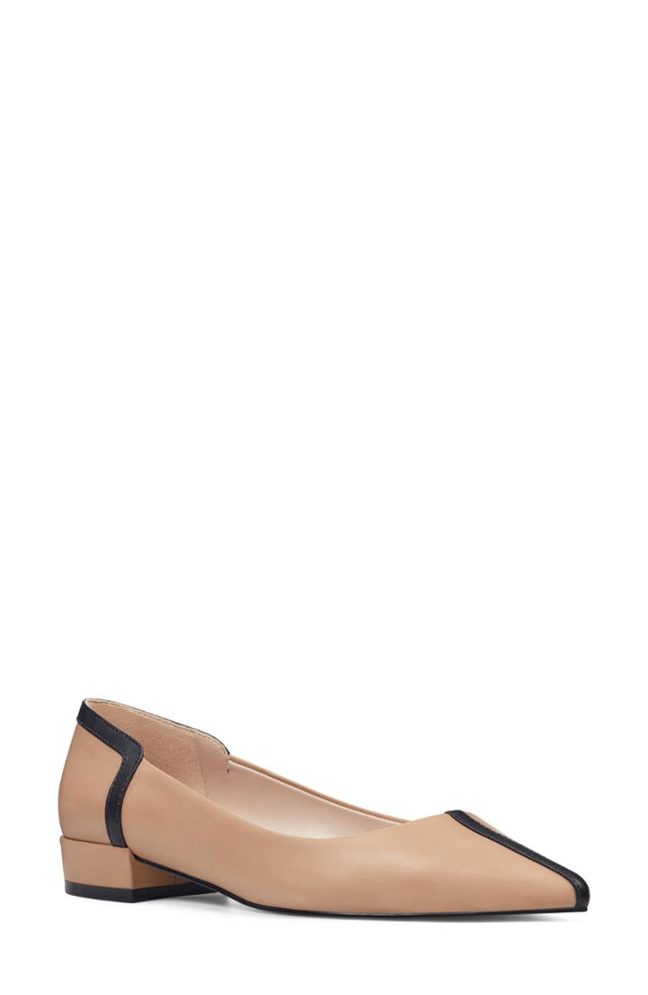 Women's Nine West Fautif Pointy Toe Flat M - Beige