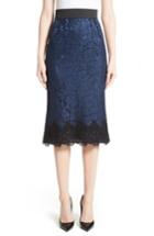 Women's Dolce & Gabbana Lace Pencil Skirt Us / 42 It - Blue
