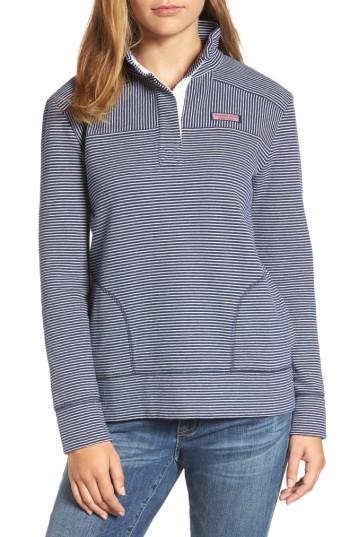 Women's Vineyard Vines Mini Stripe Pullover - Blue