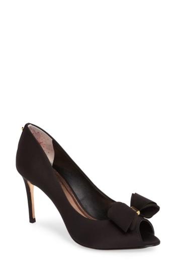 Women's Ted Baker London Alifair Open Toe Pump M - Black