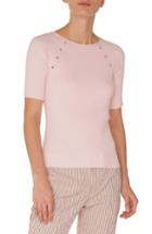Women's Akris Punto Grommet Detail Knit Top - Pink