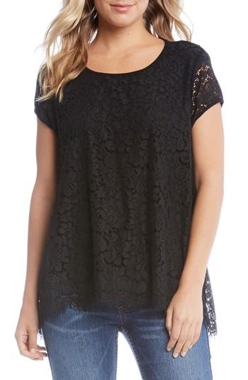 Women's Karen Kane Lace Top - Black