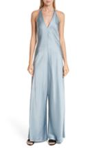 Women's T By Alexander Wang Wash & Go Satin Halter Jumpsuit - Blue