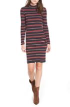 Women's Noisy May Myra Stripe Rib Sweater Dress - Black