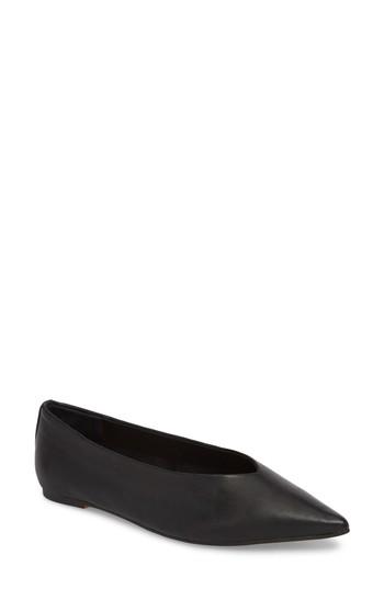 Women's Topshop Attitude Pointy Toe Flat .5us / 36eu - Black