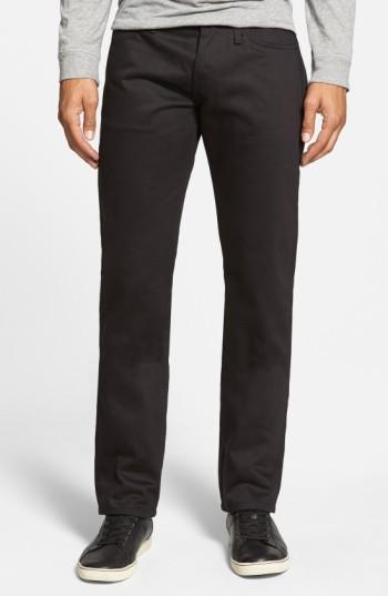 Men's The Unbranded Brand 'ub255' Slim Tapered Fit Raw Selvedge Jeans - Black