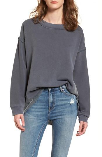 Women's Stateside Mixed Media Swing Sweatshirt - Grey