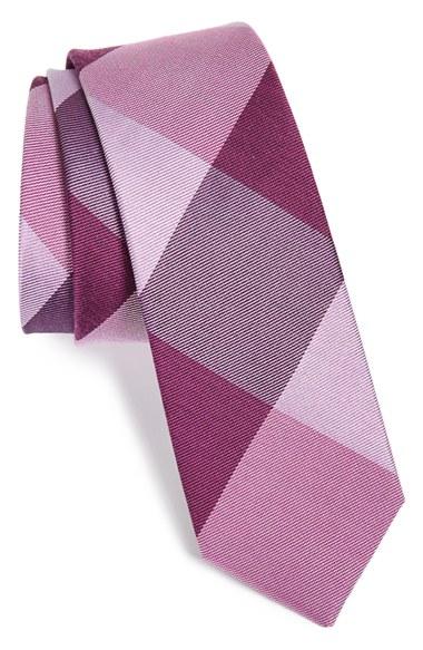 Men's The Tie Bar 'bison' Silk Plaid Tie, Size - (online Only)