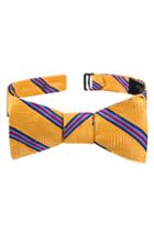 Men's Ted Baker London Multistripe Silk Bow Tie, Size - Yellow