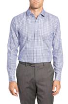 Men's Boss X Nordstrom Isaac Slim Fit Check Dress Shirt .5 - Blue
