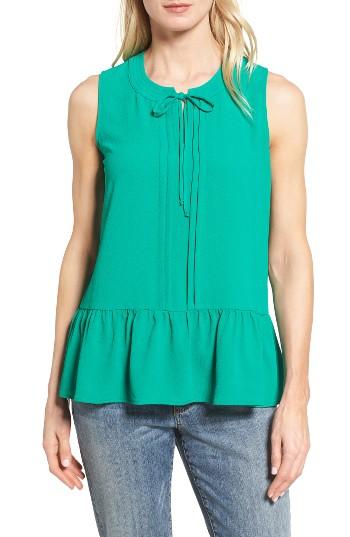Women's Caslon Tie Front Tank - Green
