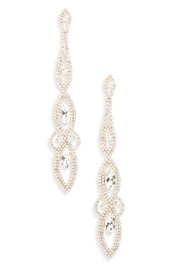 Women's Natasha Long Crystal Statement Earrings
