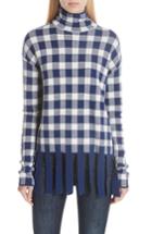 Women's Christian Wijnants Check Fringed Sweater - Blue