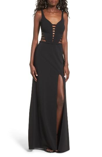 Women's La Femme Ladder Inset Gown