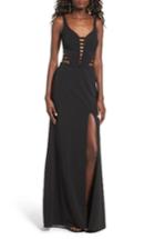 Women's La Femme Ladder Inset Gown