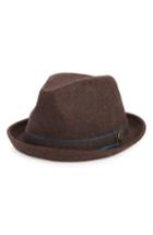 Men's Goorin Brothers The Barber Wool Blend Fedora - Brown