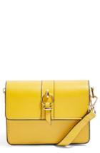 Topshop Annie Two Strap Crossbody Bag - Yellow