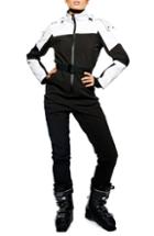 Women's Topshop Sno Hooded Colorblock Jumpsuit With Faux Fur Trim Us (fits Like 0-2) - Black