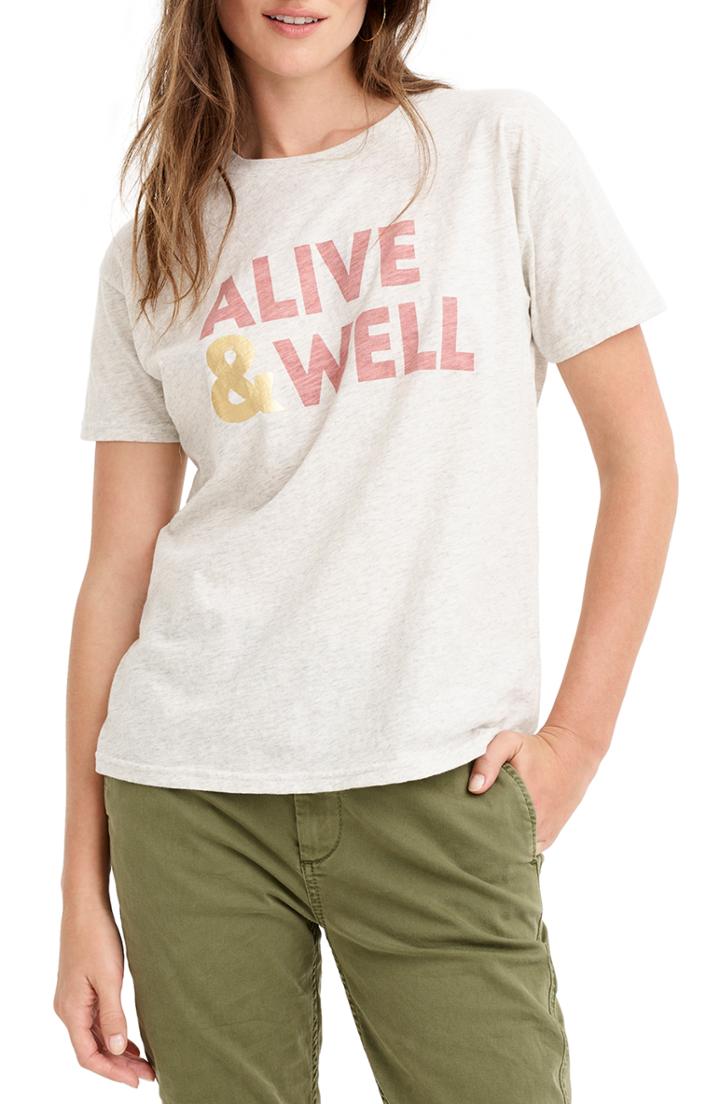 Women's J.crew Alive & Well Tee - Blue