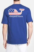 Men's Vineyard Vines 'american Flag Whale' Graphic T-shirt - Blue
